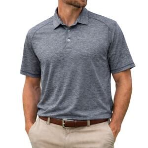 Tommy Bahama Men’s Medium Gray Performance Polo Shirt Golf Casual